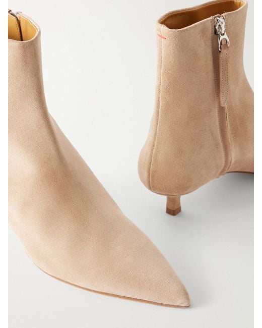 Aeyde Natural Sofie 35 Suede Ankle Boots