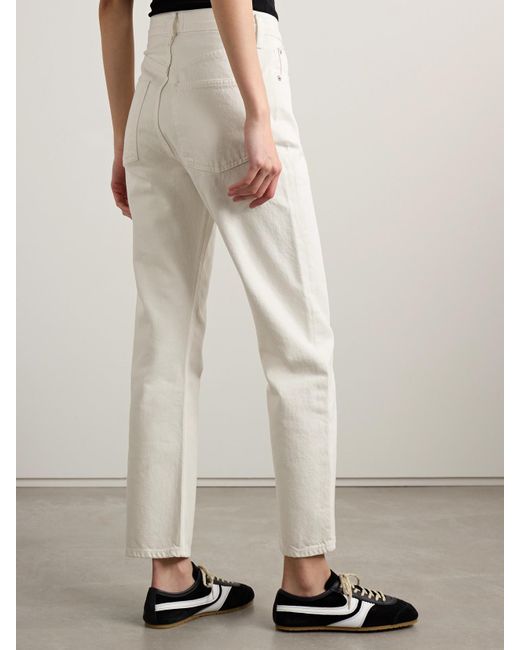 Agolde White '90S Mid-Rise Straight-Leg Jeans