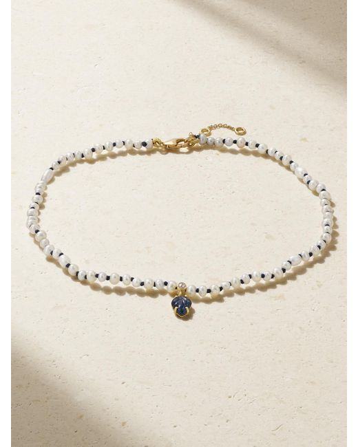 AMRAPALI LONDON Natural 18-Karat And Cord Multi-Stone Anklet