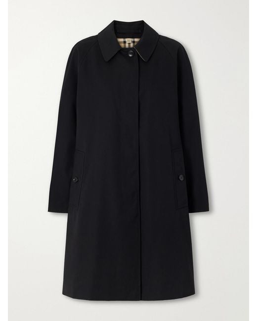 Burberry Black Cotton-Gabardine Coat