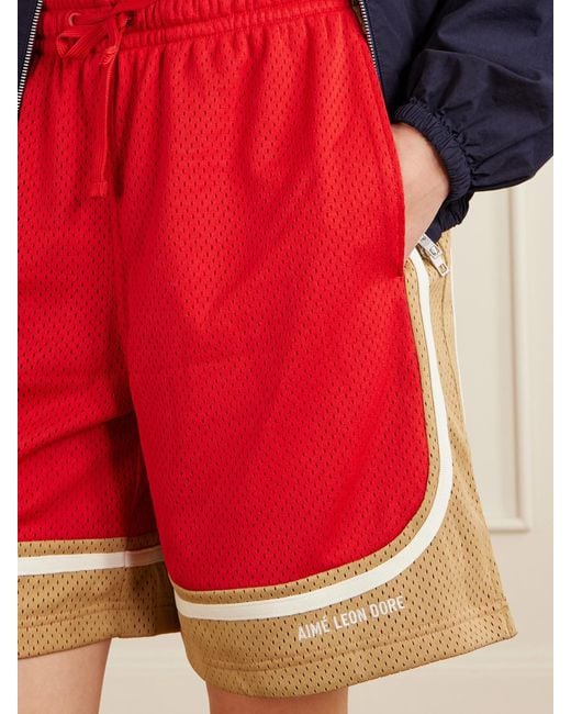 Aimé Leon Dore Red Novelty Mesh Shorts