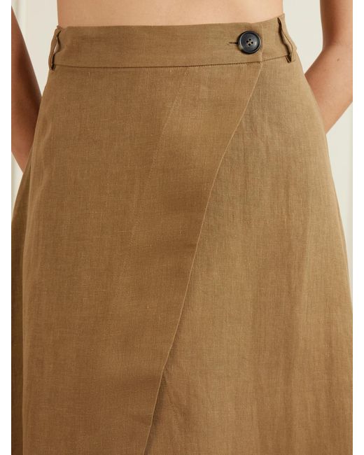 LeKasha Natural Rayi Linen Maxi Skirt