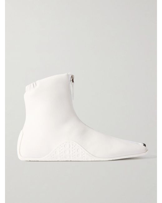 Alaïa Natural Basket Neoprene High-Top Sneakers