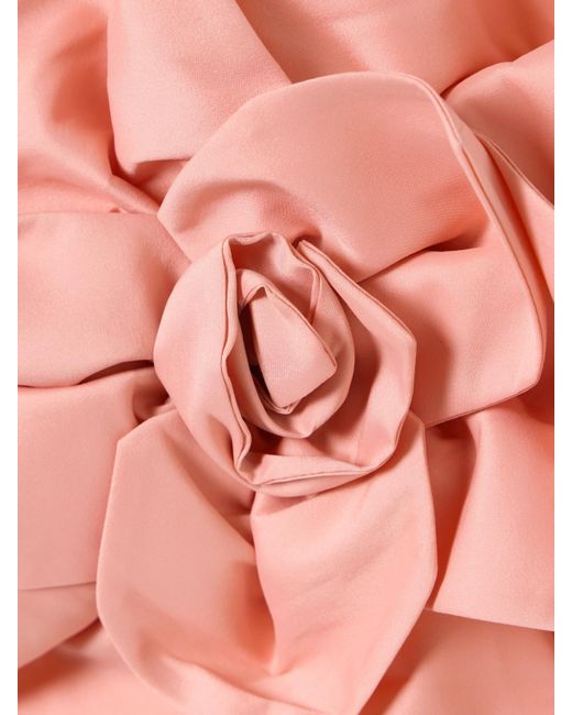 Aje. Pink Etta Appliquéd Off-The-Shoulder Taffeta Cropped Top
