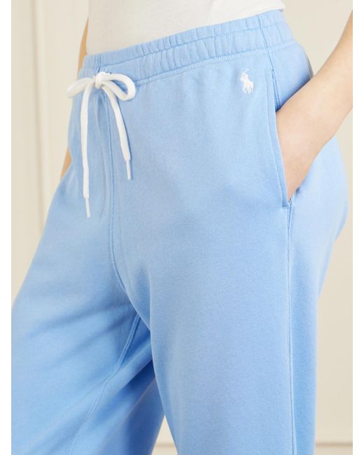 Polo Ralph Lauren Blue Cotton-Blend Fleece Sweatpants