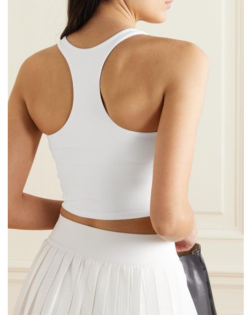 lululemon athletica Cropped Stretch-jersey Tank in White