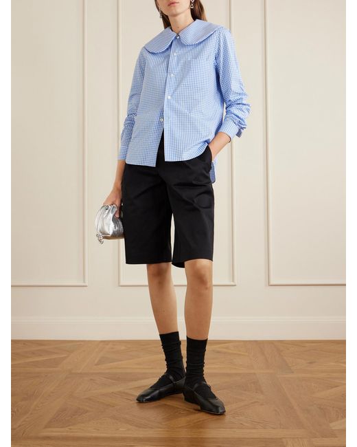 Comme des Garçons Blue Gingham Cotton-Poplin Shirt
