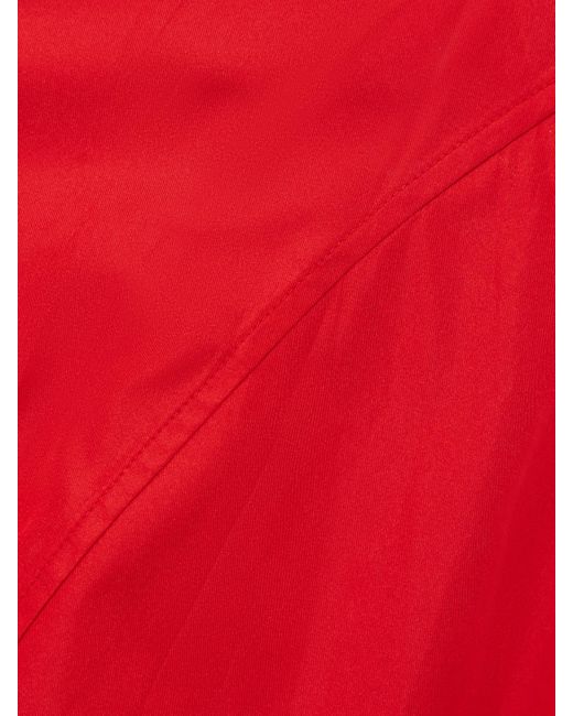 St. Agni Red Recycled-Taffeta Midi Dress