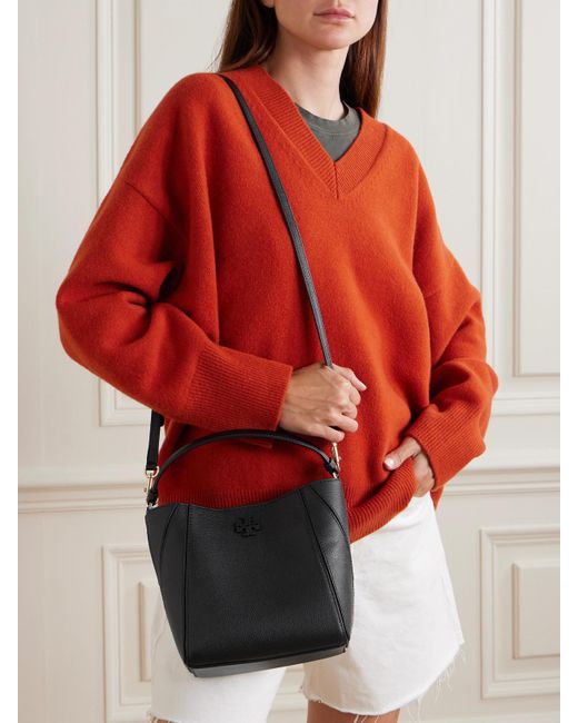 Sac Porté Épaule En Cuir Texturé Mcgraw Small Tory Burch en coloris Black