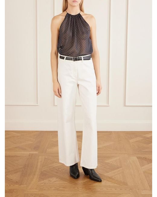 Nili Lotan White Megan Straight-Leg Jeans