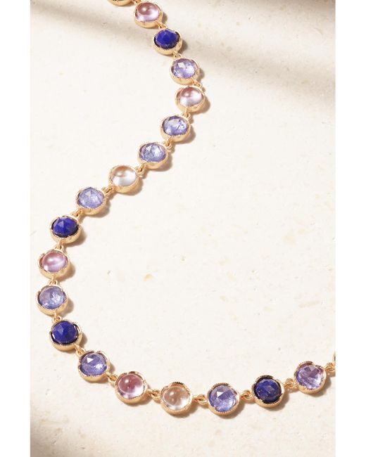 Irene Neuwirth Natural Classic 18-Karat Rose Multi-Stone Necklace