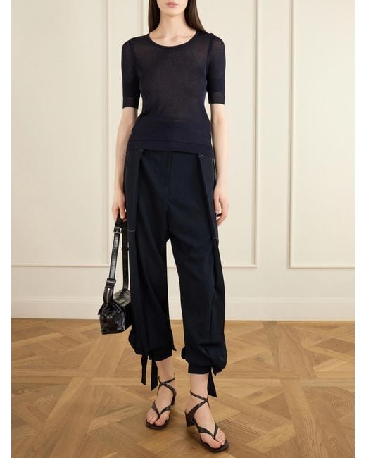 Lemaire Blue Trompe L'Oeil Knitted T-Shirt