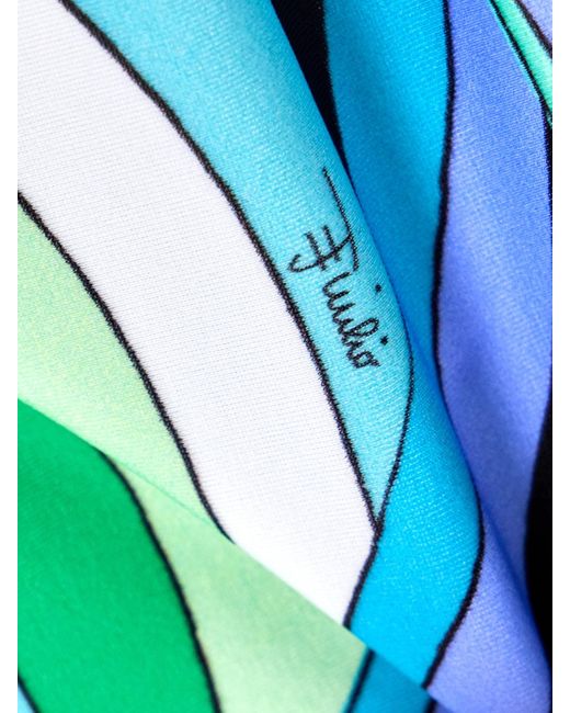 Emilio Pucci Blue Iride Printed Swimsuit