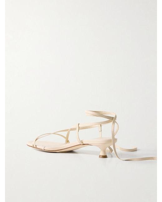 Aeyde Natural Paige Leather Sandals