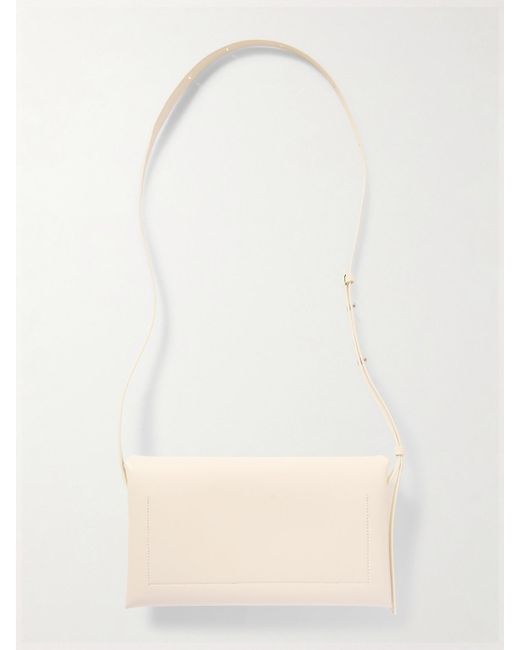 Jil Sander Natural Schultertasche Aus Wattiertem Leder