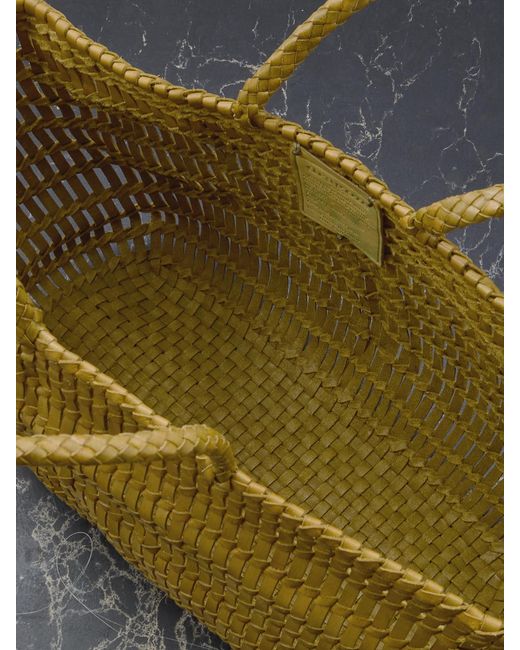 Dragon Diffusion Natural Terrafino Woven Leather Tote