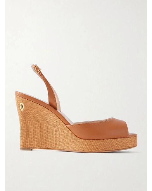 JENNIFER CHAMANDI Natural Nino 105 Leather Wedge Sandals