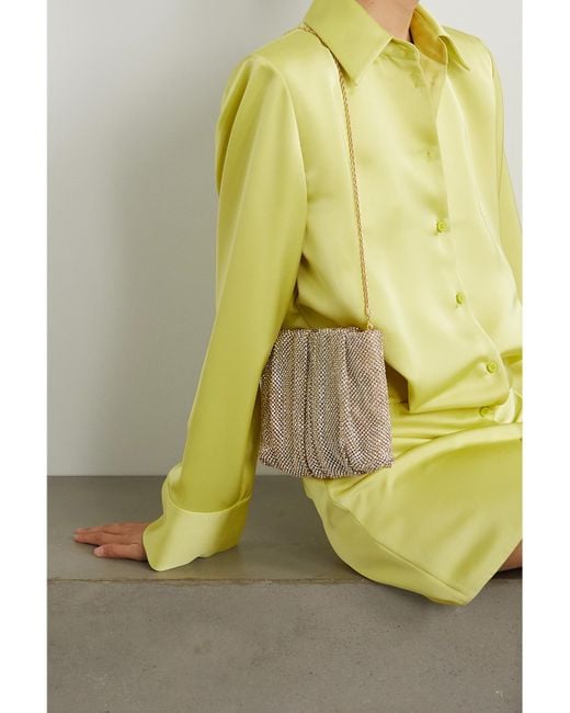 Loeffler Randall Natural Ember Embellished Mesh Clutch
