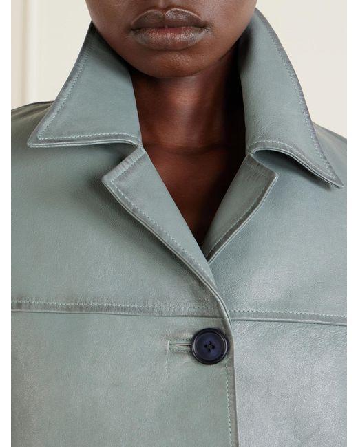 Chloé Blue Paneled Leather Jacket