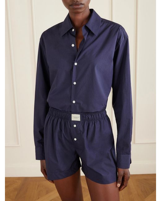 Comme Si Red Quartetto Set Of Four Cotton-Poplin Shorts