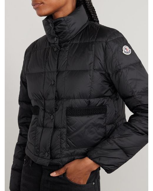 Moncler Black Jarcieu Braided Cord-Trimmed Quilted Shell Down Jacket