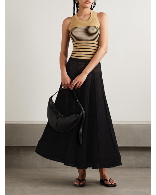 Proenza Schouler Natural Roberts Striped Stretch-Knit Tank