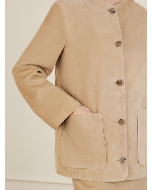 Nour Hammour Natural Suede Jacket