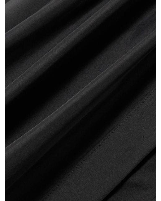 Norma Kamali Black Neckholder-Robe Aus Habutai-Seide Mit Gürtel
