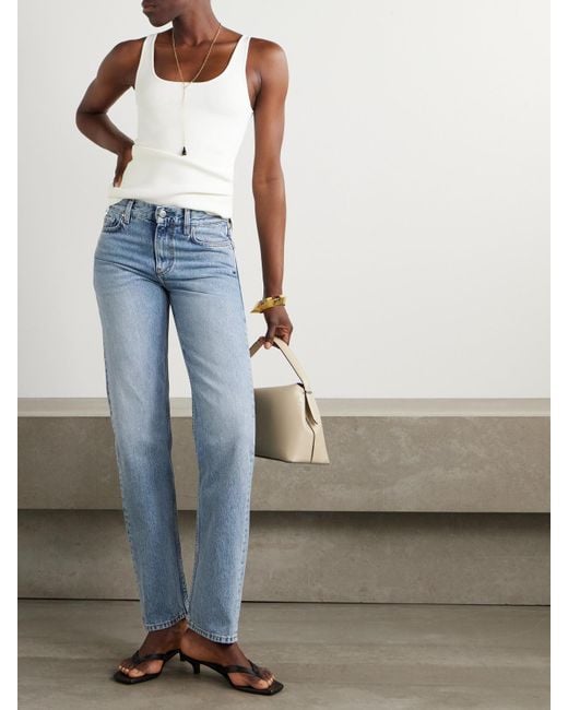 Totême Blue Garderob Organic Low-Rise Straight-Leg Jeans