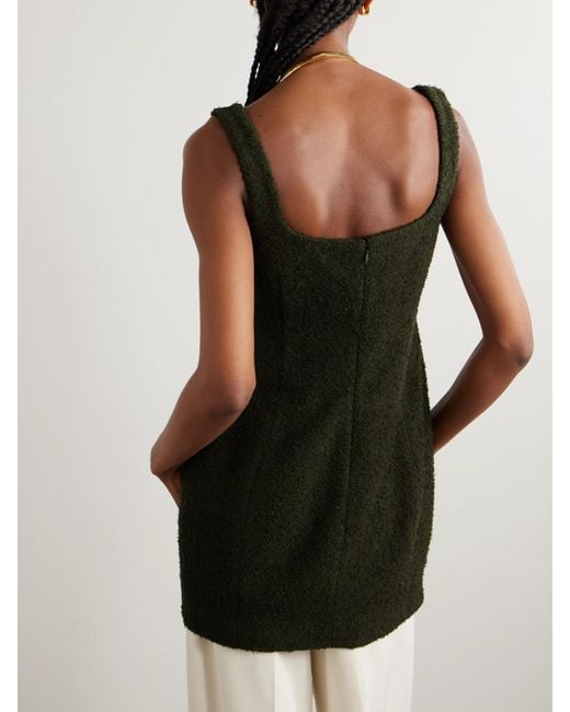 Totême  Green Wool-Blend Bouclé Top