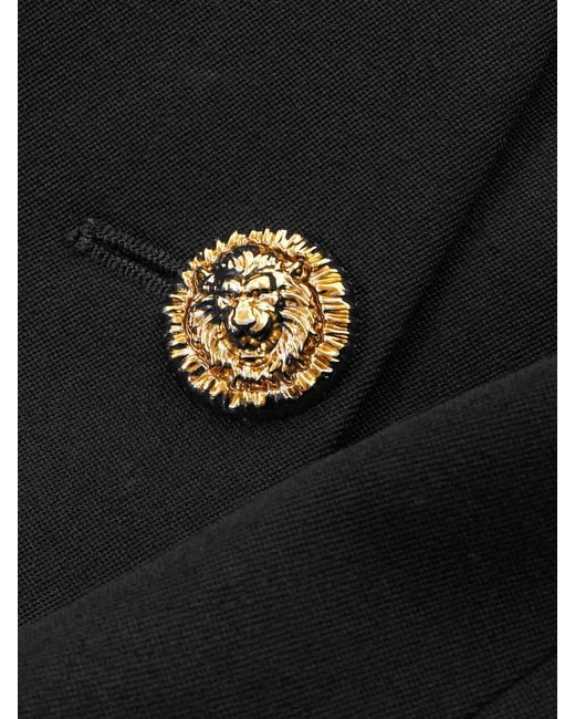 Balmain Black Grain De Poudre Wool Jacket