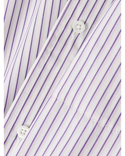 FRAME Pink Striped Cotton-Poplin Shirt
