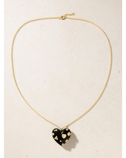 Yvonne Léon Natural 9-Karat, Onyx And Topaz Necklace