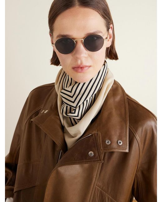 Céline Metallic Oro Round-Frame-Tone Sunglasses