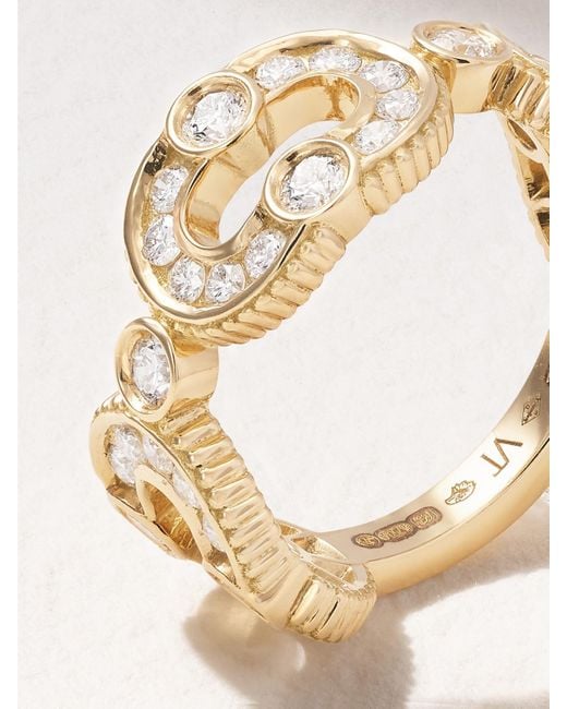 Viltier Natural Magnetic Enchainé 18-Karat Diamond Ring