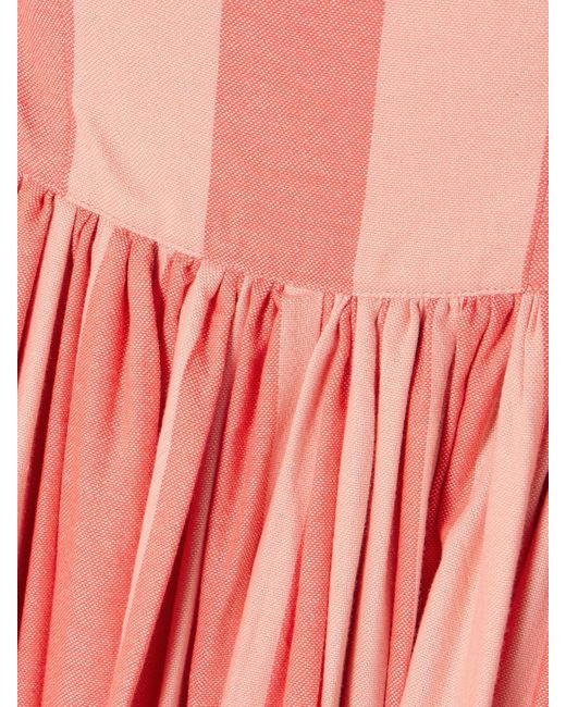 Marrakshi Life Strapless Gathered Striped Cotton Maxi Dress