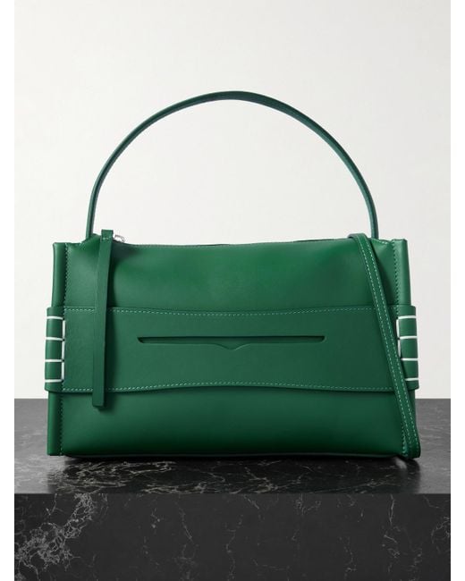 J.W. Anderson Green Loafer Leather Shoulder Bag