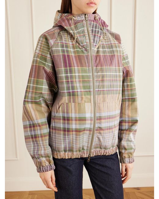 Aimé Leon Dore Natural Hooded Reversible Checked Shell Jacket