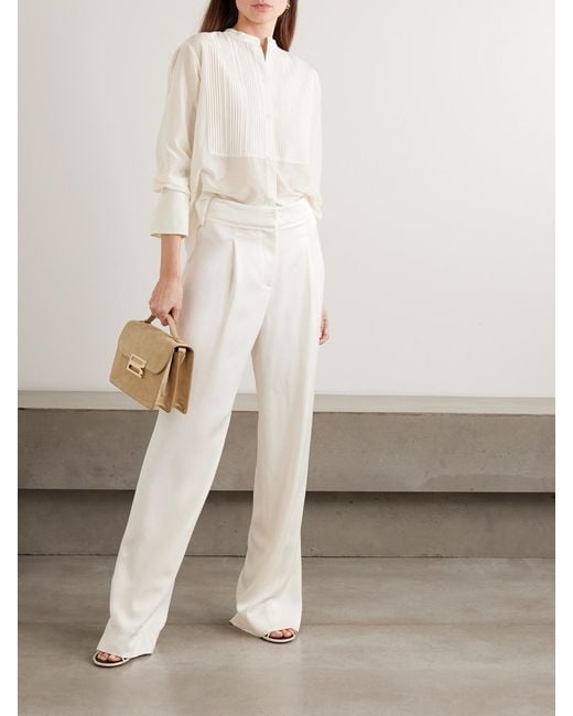 Twp Natural The Night Before Pintucked Cotton And Silk-Blend Voile Shirt