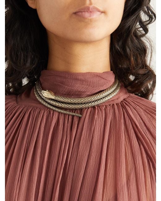 Chloé Natural Kette Aus Goldfarbenem Metall