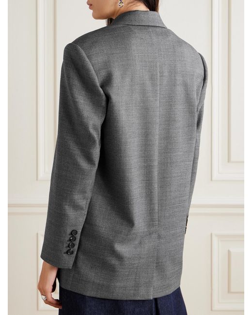 Brunello Cucinelli Gray Wool-Blend Blazer