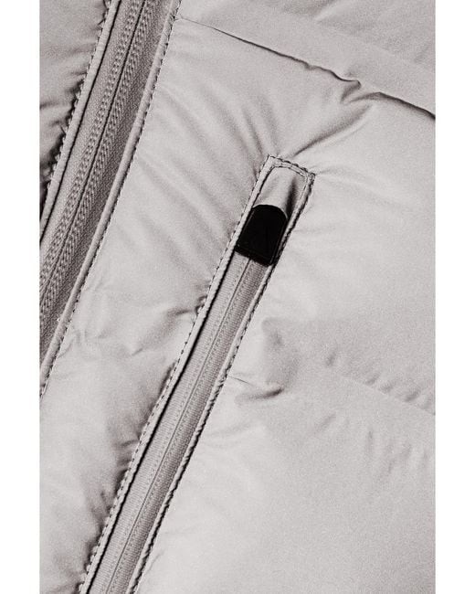 Aztech Mountain Gray Nuke Quilted Dyntex Hooded Down Ski Jacket