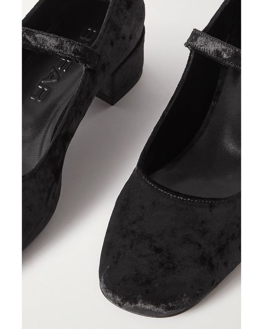 By Far Black Ginny Velvet Mary Jane Pumps