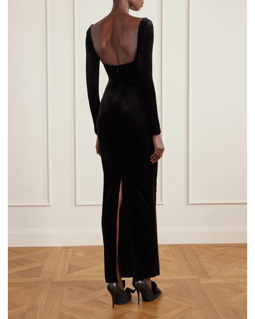 Balenciaga Black Velvet Bustier Gown