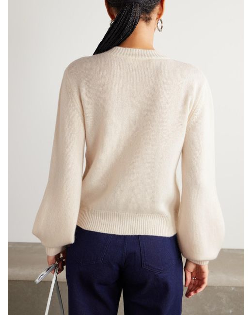 Marni Natural Cardigan Aus Kaschmir Mit Stickerei