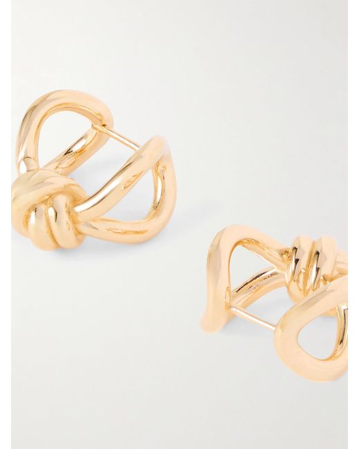 Bottega Veneta Metallic Knot-Plated Earrings