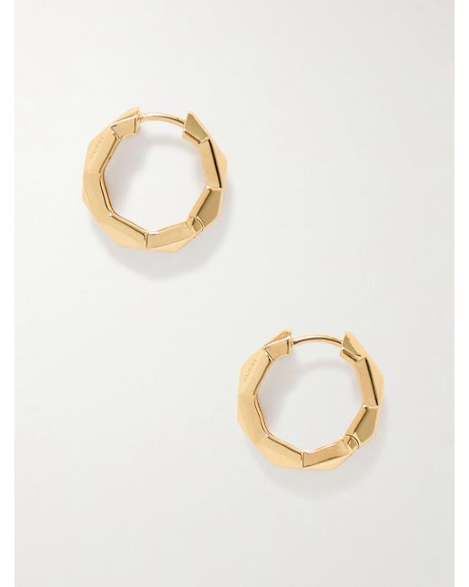 Gucci Metallic Link To Love 18-Karat Hoop Earrings