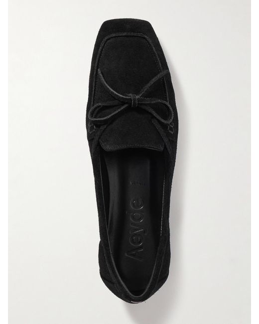Aeyde Black Jasper Bootsschuhe Aus Veloursleder