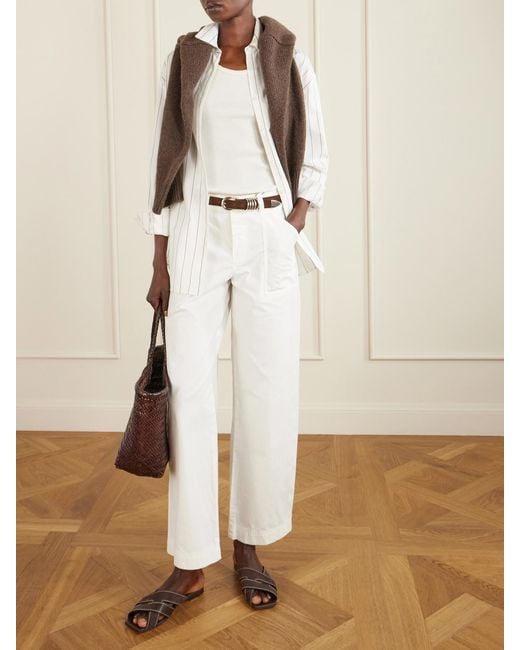 Tod's Brown Suede And Leather Slides
