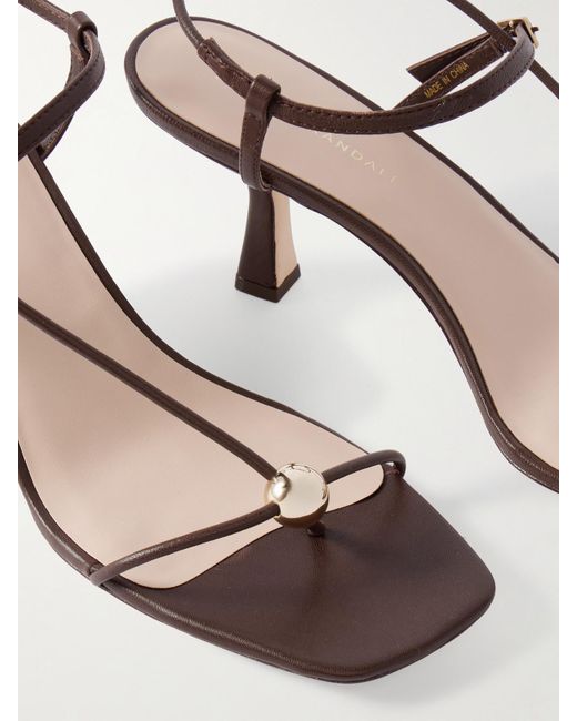 Loeffler Randall Natural Triana Embellished Leather Sandals